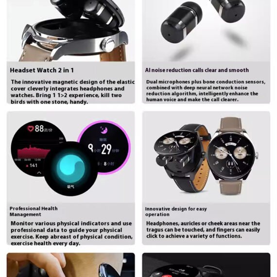 C21-It’s ! It’s only $9.9 for new customers, and it’s free shipping to your home! !Headphones and smartwatches 2-in-1 AI noise reduction