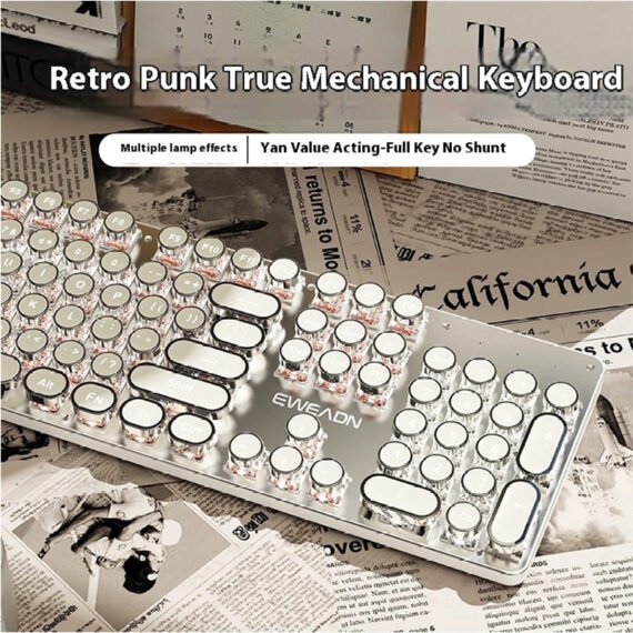 C22-【New Customers Only Price $6.99】Pioneer Steampunk Mechanical Keyboard!